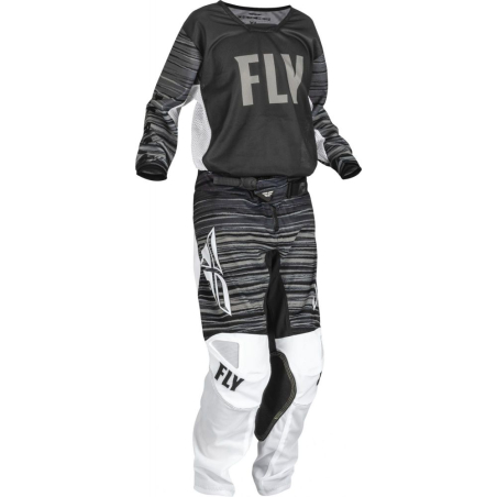 PANTALON FLY KINETIC MESH NOIR/BLANC/GRIS Pantalon moto cross enfant