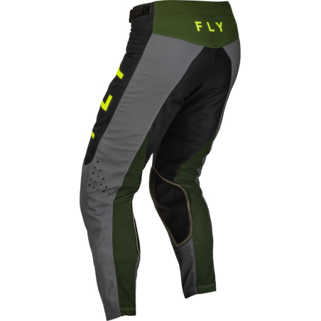 PANTALON FLY KINETIC JET NOIR/VERT OLIVE/JAUNE FLUO Pantalon moto cross