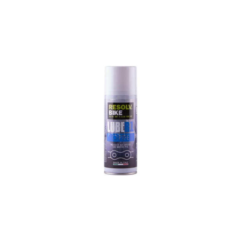 LUBRIFIANT SPRAY CHAINE RESOLVBIKE R1 - PTFE 200ML Nettoyage moto