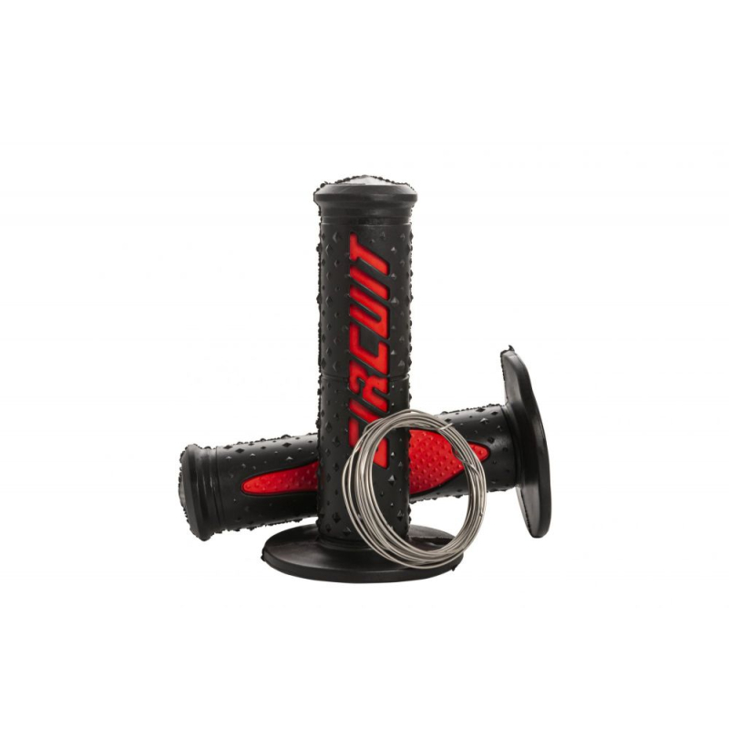 GRIPS CIRCUIT ELECTRA NOIR ROUGE Poignée moto cross