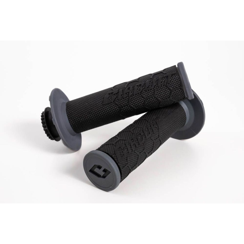 GRIPS CIRCUIT KIRA LOCK ON GRIS/NOIR Poignée moto cross