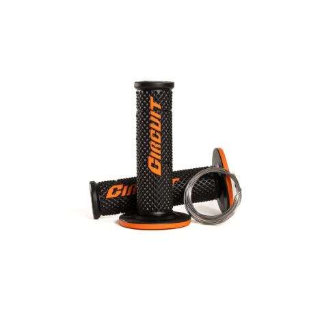 GRIPS CIRCUIT V NOIR ORANGE Poignée moto cross