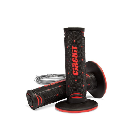 GRIPS CIRCUIT JUPITER NOIR/ROUGE Poignée moto cross