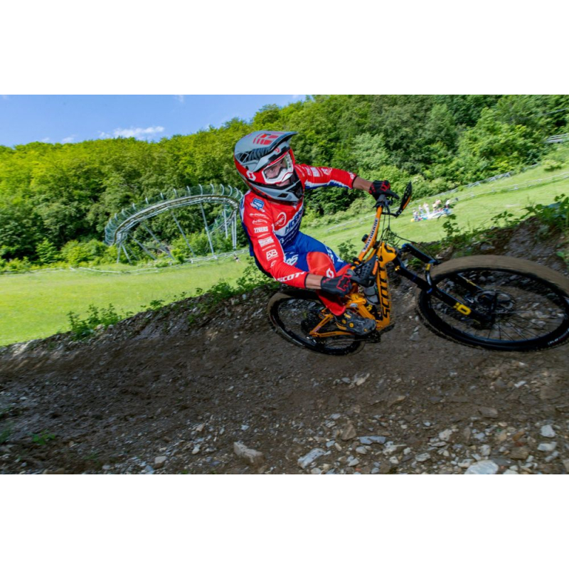 PROTEGE-MAINS CIRCUIT VECTOR CARBONE/ORANGE Protège main moto cross