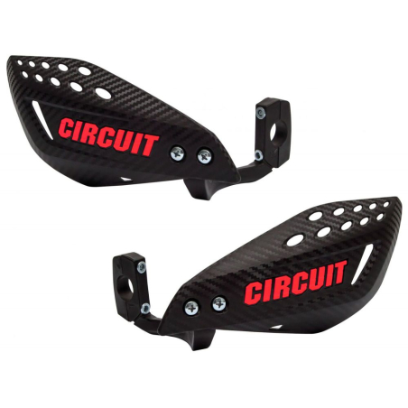 PROTEGE-MAINS CIRCUIT VECTOR CARBONE/ROUGE Protège main moto cross