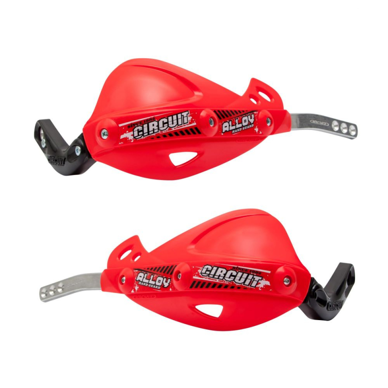 PROTEGE-MAINS CIRCUIT FHS ALLOY ROUGE FLUO Protège main moto cross