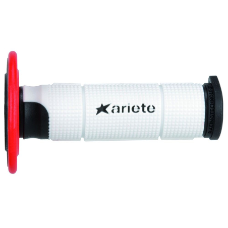 POIGNEES ARIETE TRINITY TRIPLE DENSITE BLANC-NOIR-ROUGE Poignée moto cross