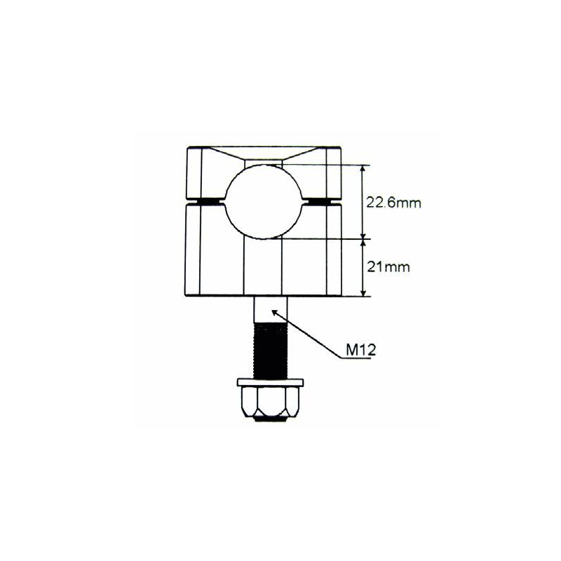 PONTETS TD 22MM BLACK Guidon moto cross