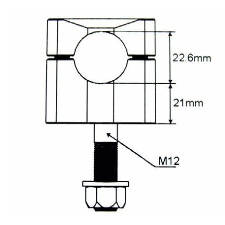 PONTETS TD 22MM BLACK Guidon moto cross