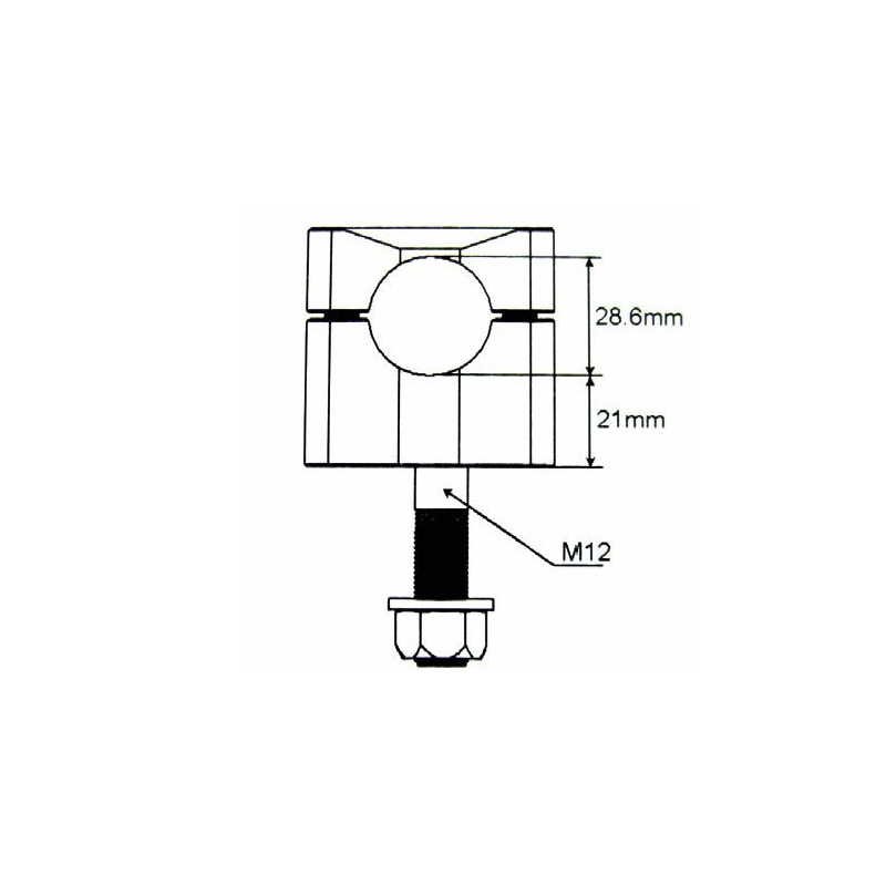 PONTETS TD 28MM BLACK Guidon moto cross