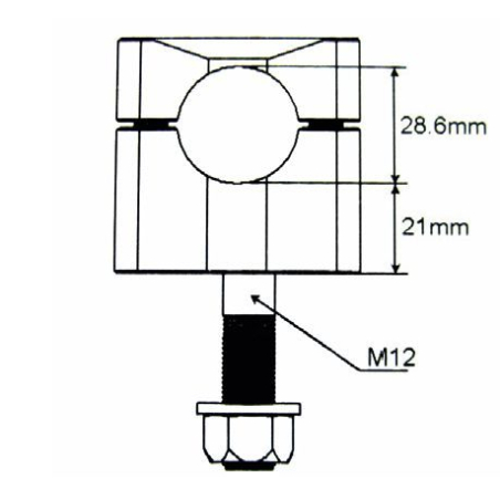 PONTETS TD 28MM BLACK Guidon moto cross