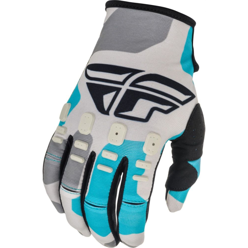 GANTS FLY KINETIC K221 GRIS ET BLEU Gant moto cross