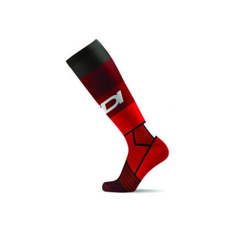 CHAUSSETTES LUDOS ROUGE/ROUGE/BLANC Chaussette moto cross