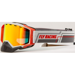 MASQUE FLY ZONE SNOW DARK GREY/ROUGE Lunette moto cross