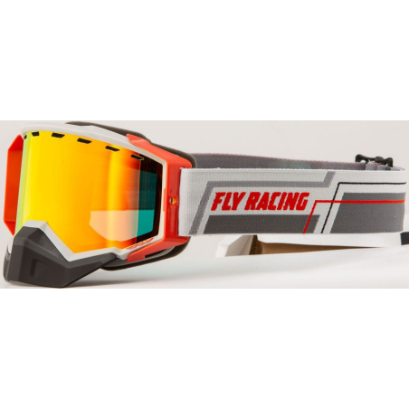 MASQUE FLY ZONE SNOW DARK GREY/ROUGE Lunette moto cross