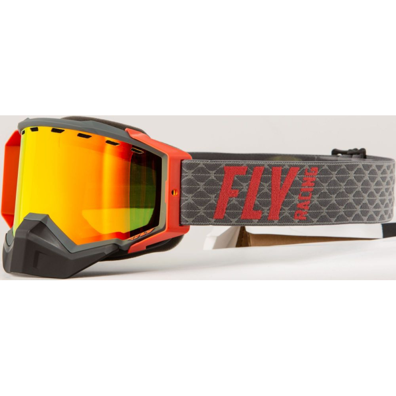 MASQUE FLY ZONE SNOW GRIS/ROUGE Lunette moto cross