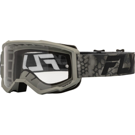 LUNETTE CROSS FLY FOCUS S.E. KRYPTEK GRIS/NOIR Lunette moto cross