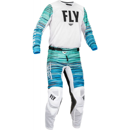 PANTALON FLY KINETIC MESH BLANC/BLEU/MINT Pantalon moto cross