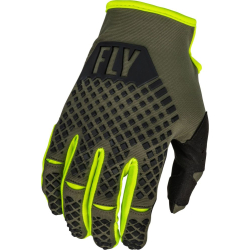 GANTS FLY KINETIC VERT OLIVE/JAUNE FLUO Gant moto cross