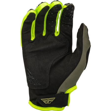 GANTS FLY KINETIC VERT OLIVE/JAUNE FLUO Gant moto cross