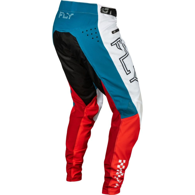 PANTALON CROSS ENFANT FLY RAYCE ROUGE/BLANC/BLEU Pantalon moto cross enfant