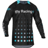 MAILLOT CROSS FLY EVO S.E. STROBE NOIR/BLEU Maillot moto cross