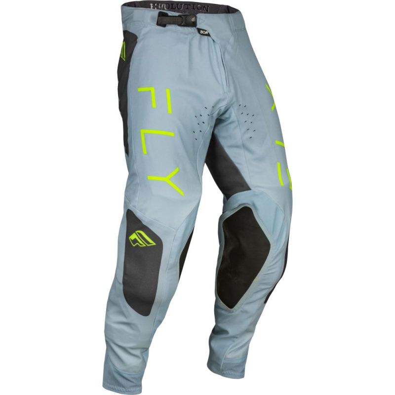 PANTALON CROSS FLY EVO ICE GRIS/NEON VERT Pantalon moto cross