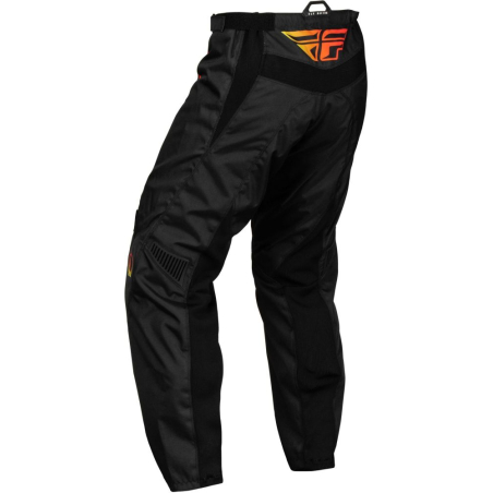 PANTALON CROSS FLY F-16 NOIR/JAUNE/ORANGE ENFANT Pantalon moto cross enfant