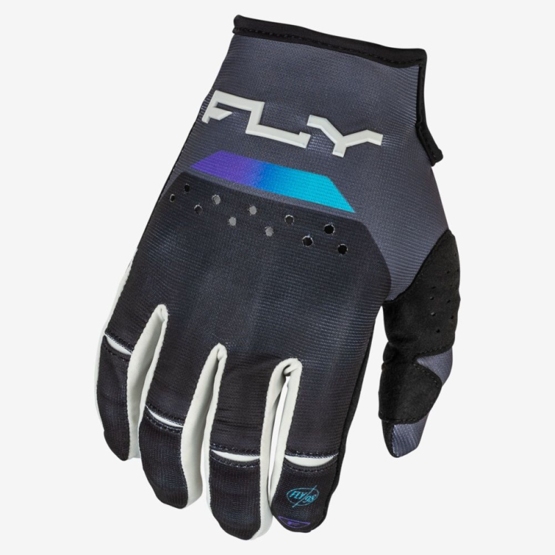 GANTS CROSS FLY KINETIC RELOAD CHARCOAL/BLEU IRIDIUM Gant moto cross