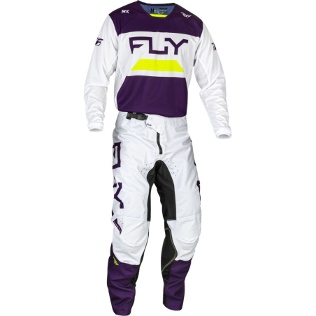 MAILLOT CROSS FLY KINETIC RELOAD VIOLET/BLANC/JAUNE FLUO Maillot moto cross