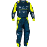 PANTALON CROSS FLY F-16 BLEU/JAUNE FLUO Pantalon moto cross