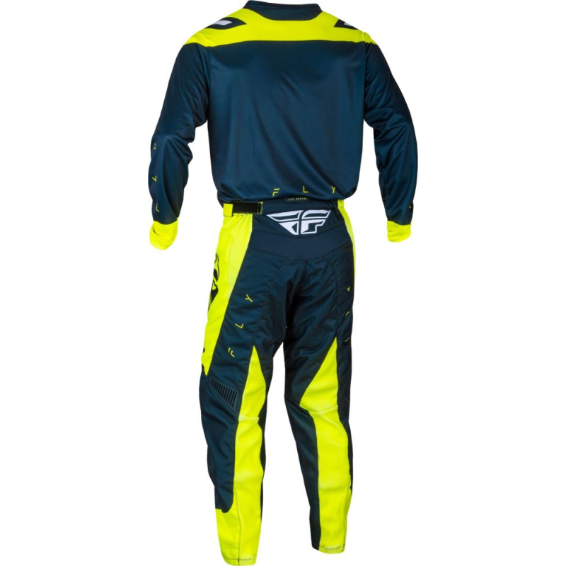 PANTALON CROSS FLY F-16 BLEU/JAUNE FLUO Pantalon moto cross