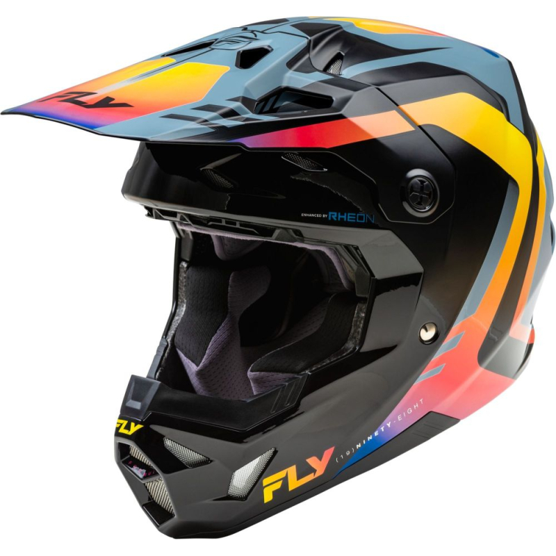 CASQUE CROSS FLY FORMULA CP KRYPTON GRIS/NOIR/ELECTRIC FADE Casque moto cross