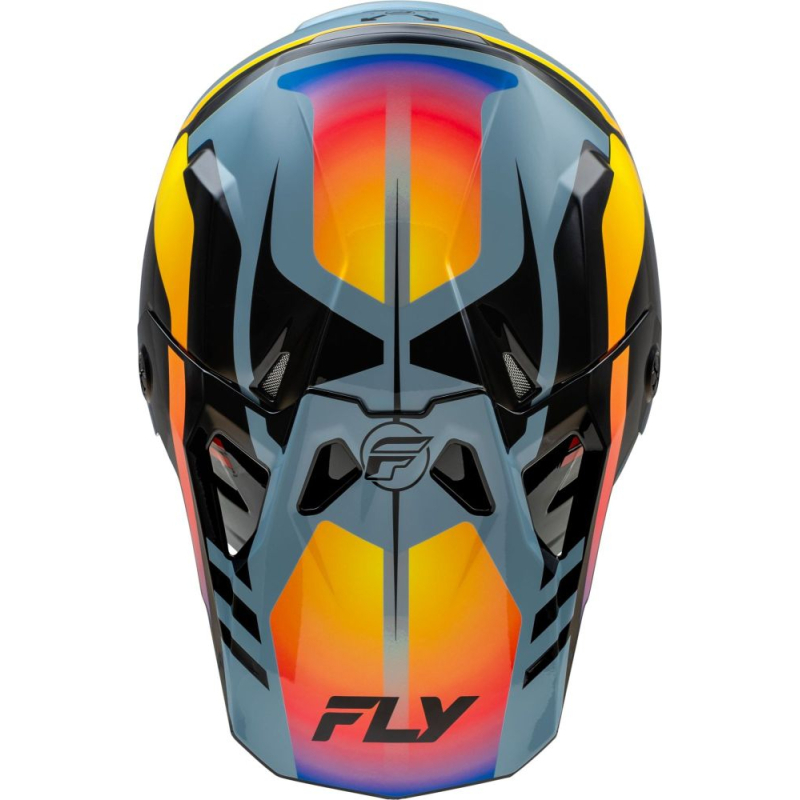 CASQUE CROSS FLY FORMULA CP KRYPTON GRIS/NOIR/ELECTRIC FADE Casque moto cross