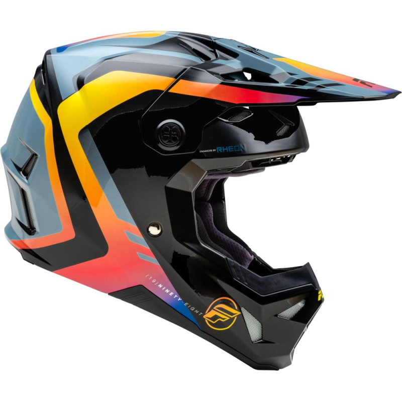 CASQUE CROSS FLY FORMULA CP KRYPTON GRIS/NOIR/ELECTRIC FADE Casque moto cross