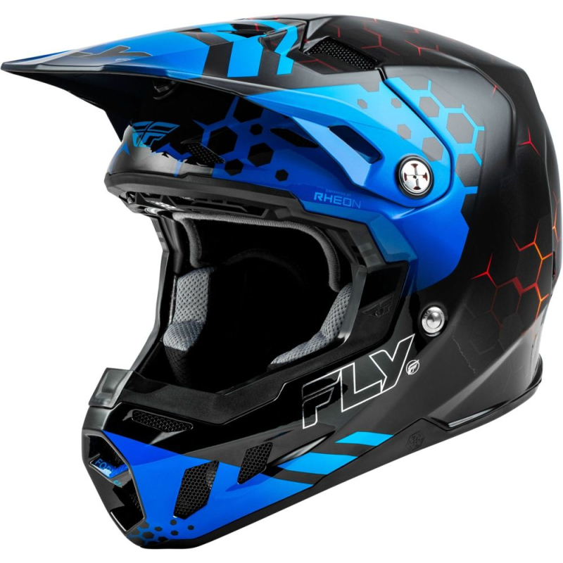 CASQUE CROSS CARBONE FLY FORMULA CC TEKTONIC NOIR/BLEU/ROUGE Casque moto cross