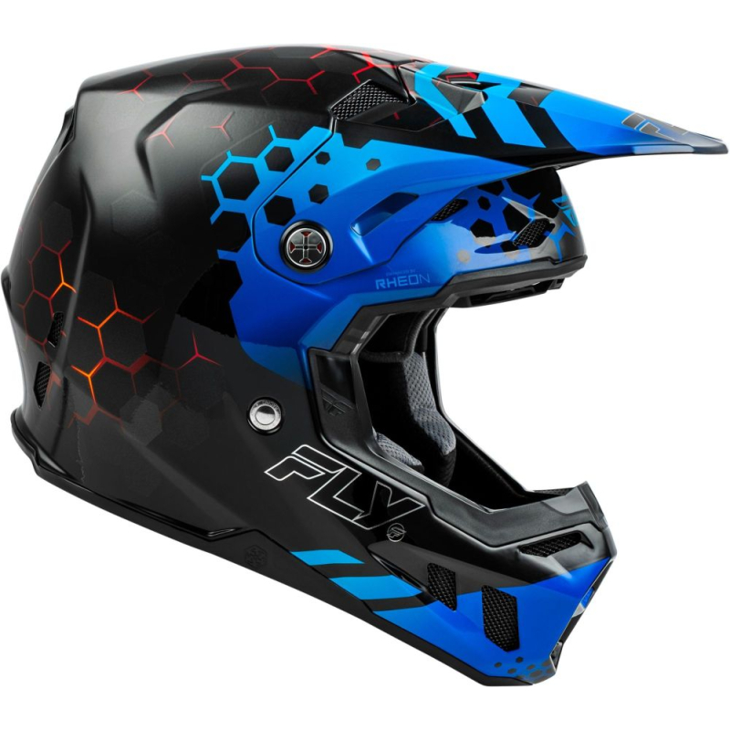 CASQUE CROSS CARBONE FLY FORMULA CC TEKTONIC NOIR/BLEU/ROUGE Casque moto cross