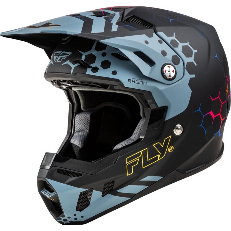 CASQUE CROSS CARBONE FLY FORMULA CC TEKTONIC NOIR/BLEU MAT Casque moto cross