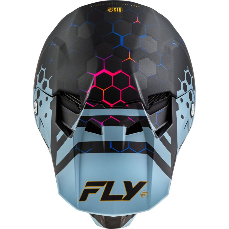 CASQUE CROSS CARBONE FLY FORMULA CC TEKTONIC NOIR/BLEU MAT Casque moto cross