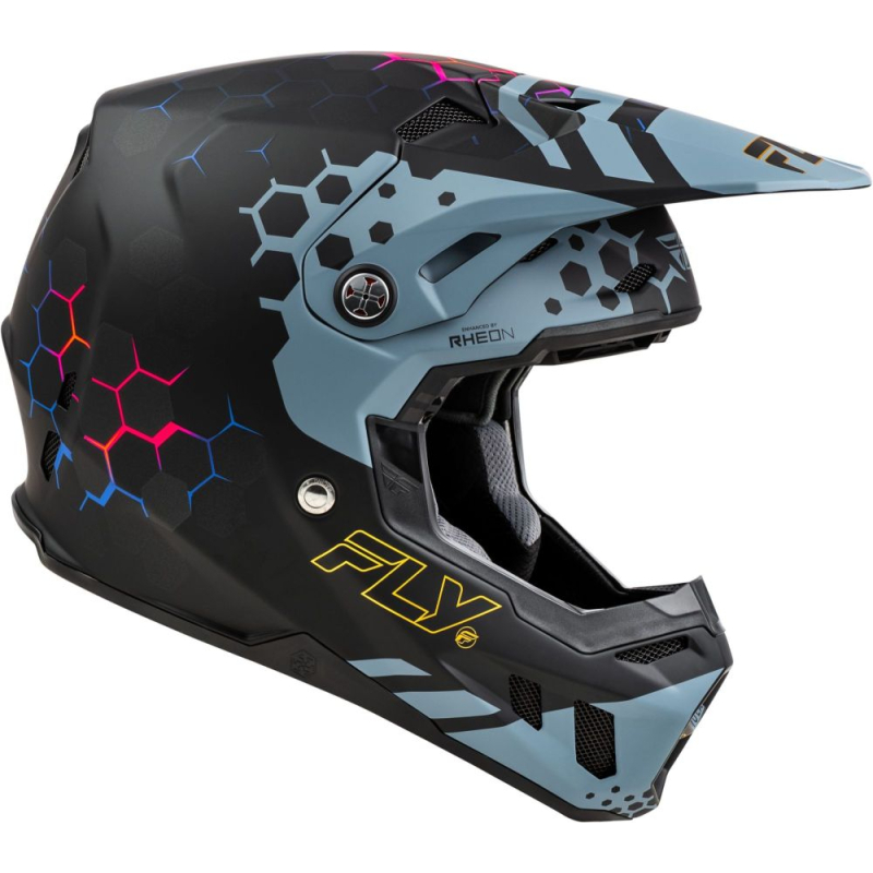 CASQUE CROSS CARBONE FLY FORMULA CC TEKTONIC NOIR/BLEU MAT Casque moto cross