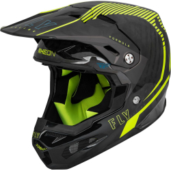 CASQUE MOTOCROSS FLY FORMULA CARBONE TRACER JAUNE FLUO/NOIR