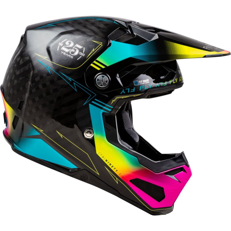 CASQUE CROSS FLY FORMULA S CARBON LEGACY NOIR/BLEU ELECTRIQUE/FUSCHIA Casque moto cross