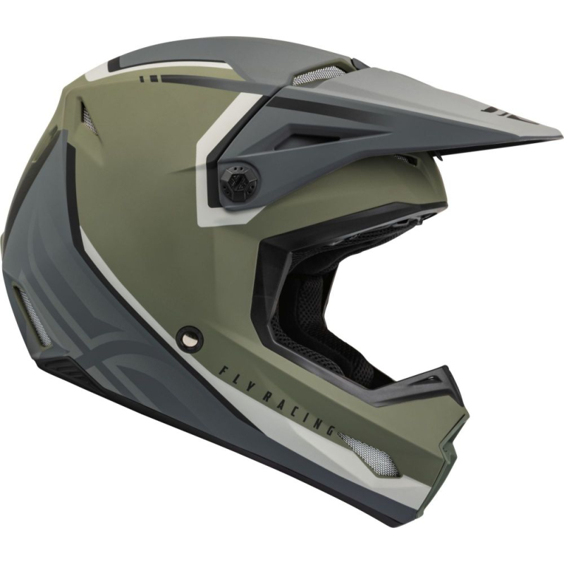 CASQUE FLY KINETIC VISION VERT OLIVE MAT/GRIS Casque moto cross