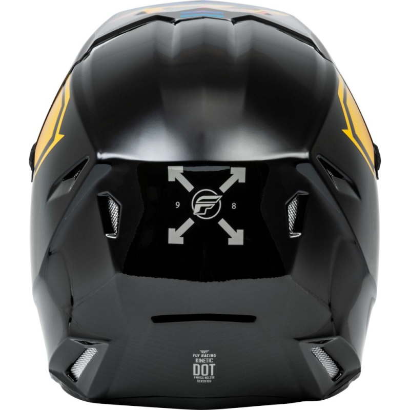 CASQUE CROSS FLY KINETIC MENACE NOIR/SUNRISE Casque moto cross