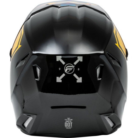 CASQUE CROSS FLY KINETIC MENACE NOIR/SUNRISE Casque moto cross