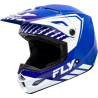 CASQUE CROSS FLY KINETIC MENACE BLEU/BLANC Casque moto cross