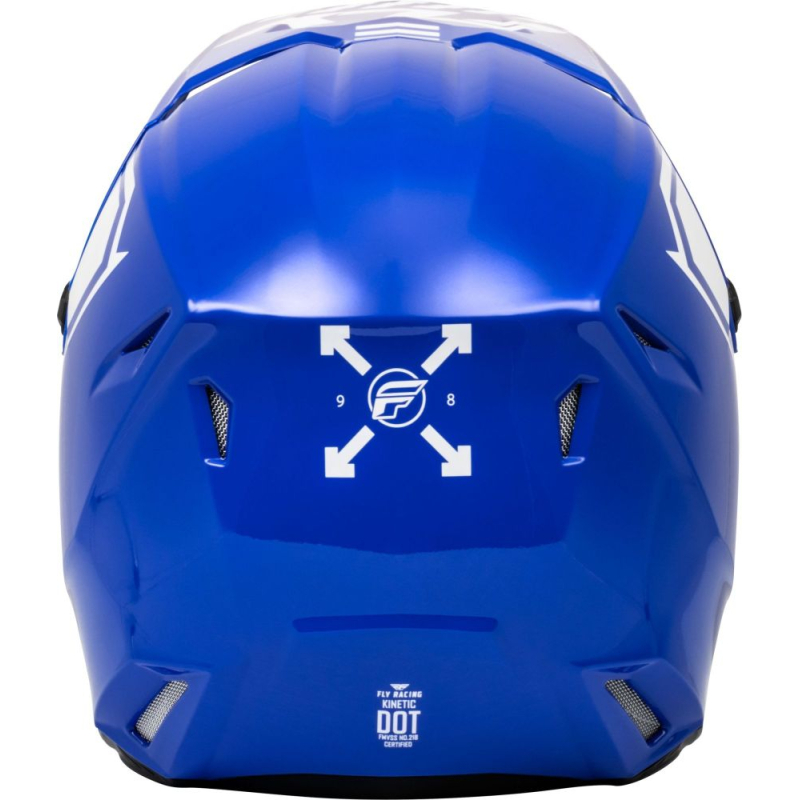 CASQUE CROSS FLY KINETIC MENACE BLEU/BLANC Casque moto cross