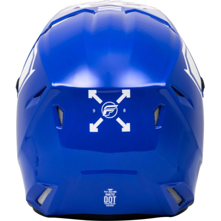 CASQUE CROSS FLY KINETIC MENACE BLEU/BLANC Casque moto cross