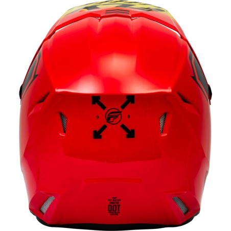 CASQUE CROSS FLY KINETIC MENACE ROUGE/NOIR/JAUNE Casque moto cross