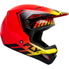 CASQUE CROSS FLY KINETIC MENACE ROUGE/NOIR/JAUNE Casque moto cross